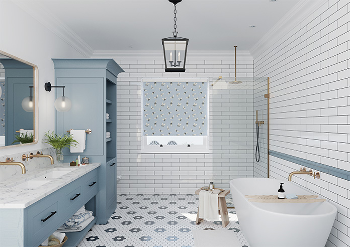 Busy Bee, Bright Blue - Twist&Fit Roller Blind - Image 8